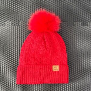 Red Pom-Pom Beanie